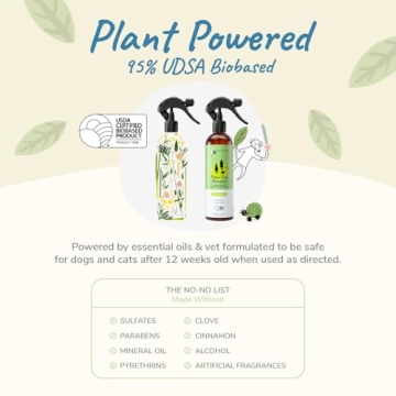 Natural Flea & Tick Spray for Dogs and Cats 12 fl oz