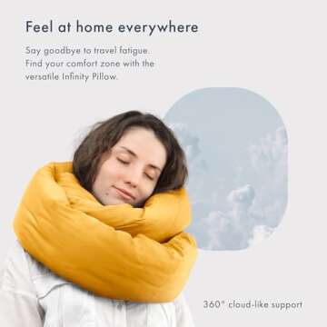 Huzi Infinity Pillow - Travel Neck Pillow - Versatile Soft 360 Support Scarf - Machine Washable - Ho...