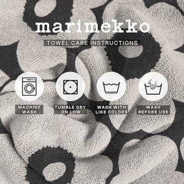 Luxurious MARIMEKKO Unikko Bath Towel – Soft Terry Cotton