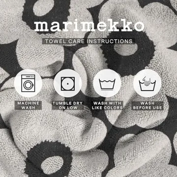 Luxurious MARIMEKKO Unikko Bath Towel – Soft Terry Cotton