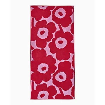 Luxurious MARIMEKKO Unikko Bath Towel – Soft Terry Cotton