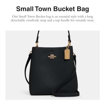 COACH Small Town Bucket Bag in Black Oxblood - Versatile & Chic
