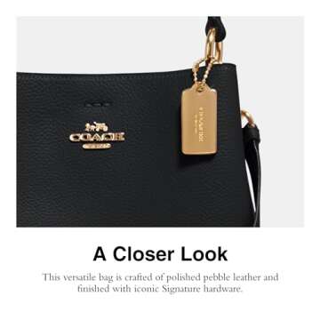 COACH Small Town Bucket Bag in Black Oxblood - Versatile & Chic