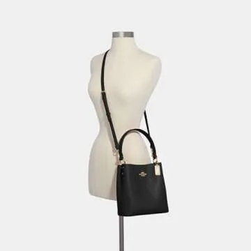 COACH Small Town Bucket Bag in Black Oxblood - Versatile & Chic