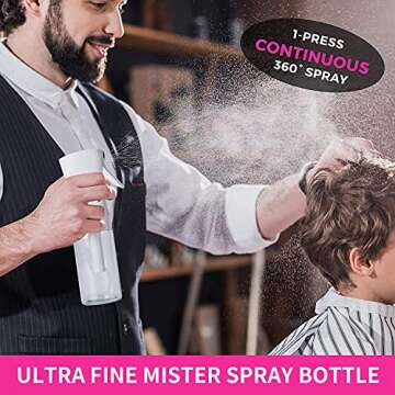 Continuous Hair Plant Mister Spray Bottle for Styling & Care