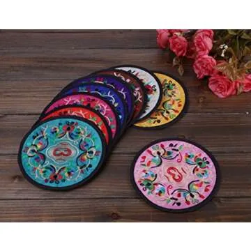 Stylish Ambielly Vintage Floral Coasters Set for Gift Giving