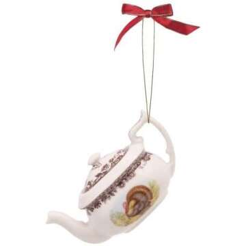 Spode Woodland Mini Tea Set Ornaments - Porcelain Decor