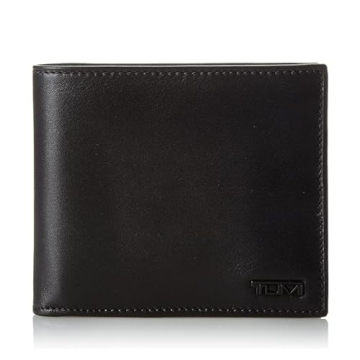 TUMI Delta Global Center Flip ID Passcase - Bifold Leather Wallet - RFID Blocking - Black