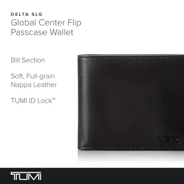 TUMI Bifold Leather Wallet with RFID Blocking