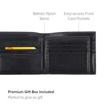 TUMI Bifold Leather Wallet with RFID Blocking