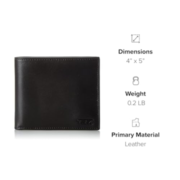 TUMI Bifold Leather Wallet with RFID Blocking