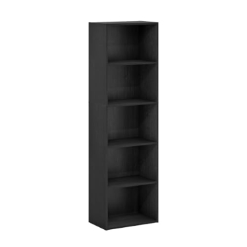 Furinno Luder 5-Tier Blackwood Bookcase Storage Shelves