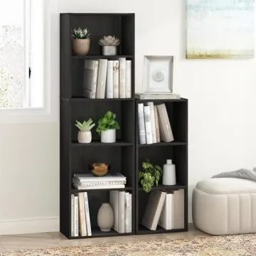 Furinno Luder 5-Tier Blackwood Bookcase Storage Shelves
