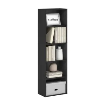 Furinno Luder 5-Tier Blackwood Bookcase Storage Shelves