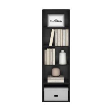 Furinno Luder 5-Tier Blackwood Bookcase Storage Shelves