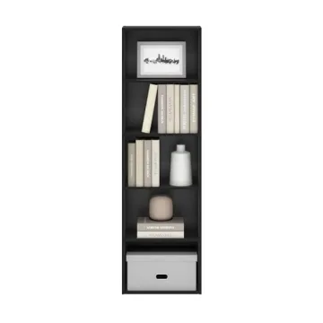 Furinno Luder 5-Tier Blackwood Bookcase Storage Shelves