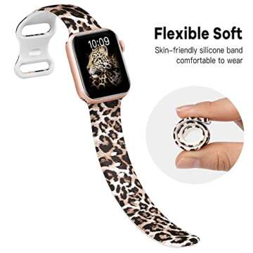 OriBear Cute Apple Watch Band, Multiple Patterns, Soft Silicone, Easy Installation, 1 Year Warranty