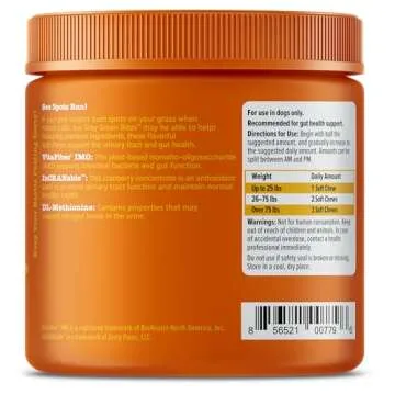 Zesty Paws Stay Green Bites for Dogs - Grass Burn Soft Chews for Lawn Spots Caused by Dog Urine - with Cranberry for Urinary Tract & Bladder - Chicken - 90 Count