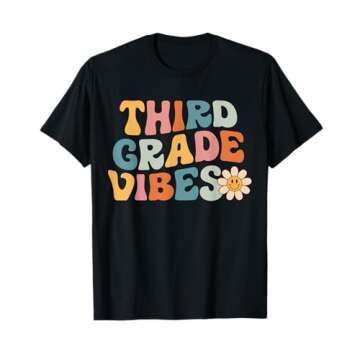 Third Grade Vibes - 3rd Grade Team Retro 1st Day of School T-Shirt