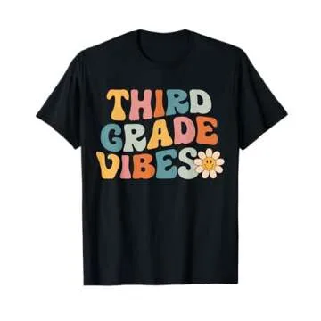 Third Grade Vibes - 3rd Grade Team Retro 1st Day of School T-Shirt