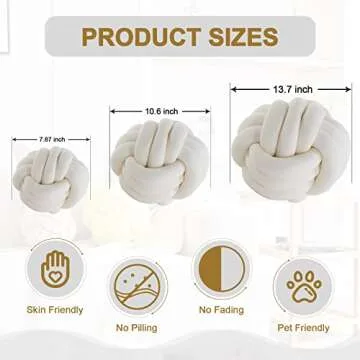 ZAKUN Handmade Knot Pillow for Kids and Home Décor