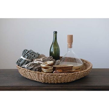 Elegant Hand-Woven Seagrass Tray for Home Decor