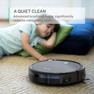 eufy RoboVac 11, High Suction, Self-Charging Robotic Vacuum Cleaner with Drop-Sensing Technology and High-Performance Filter for Pet, Designed for Hard Floor and Thin Carpet