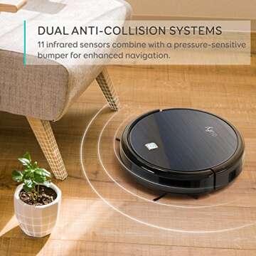 eufy RoboVac 11, High Suction, Self-Charging Robotic Vacuum Cleaner with Drop-Sensing Technology and High-Performance Filter for Pet, Designed for Hard Floor and Thin Carpet