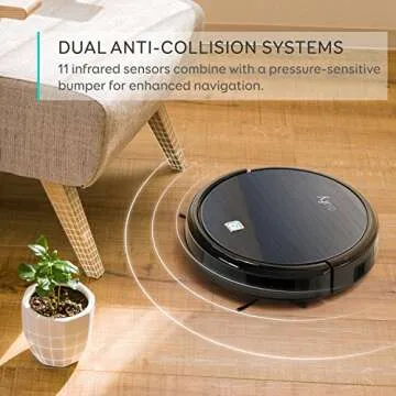 eufy RoboVac 11, High Suction, Self-Charging Robotic Vacuum Cleaner with Drop-Sensing Technology and High-Performance Filter for Pet, Designed for Hard Floor and Thin Carpet