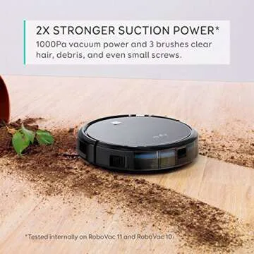 eufy RoboVac 11, High Suction, Self-Charging Robotic Vacuum Cleaner with Drop-Sensing Technology and High-Performance Filter for Pet, Designed for Hard Floor and Thin Carpet