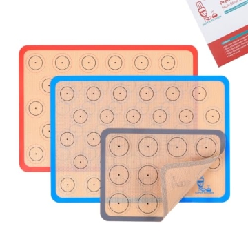 Colorful Non-Stick Silicone Baking Mats Set for Cookies