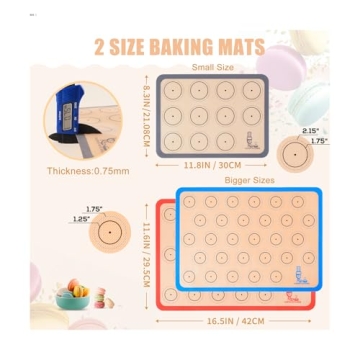 Colorful Non-Stick Silicone Baking Mats Set for Cookies