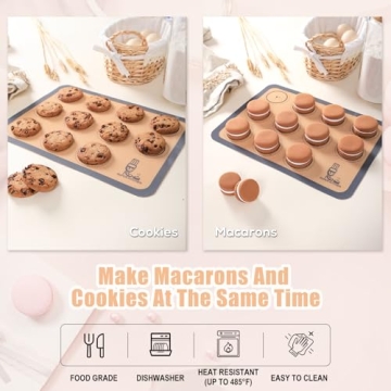 Colorful Non-Stick Silicone Baking Mats Set for Cookies