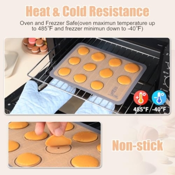 Colorful Non-Stick Silicone Baking Mats Set for Cookies