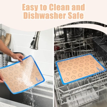 Colorful Non-Stick Silicone Baking Mats Set for Cookies