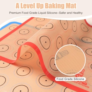 Colorful Non-Stick Silicone Baking Mats Set for Cookies