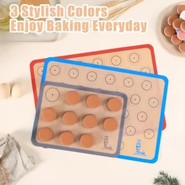Colorful Non-Stick Silicone Baking Mats Set for Cookies