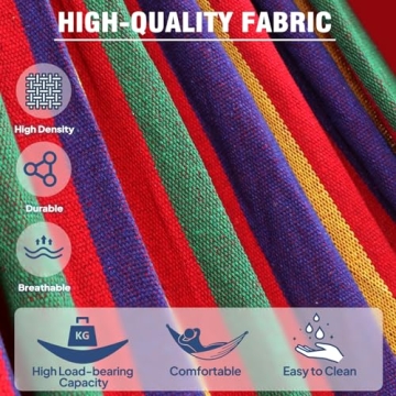 Anyoo Garden Cotton Hammock Comfort Up to 660lbs Portable