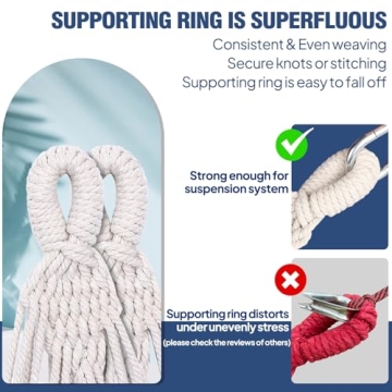 Anyoo Garden Cotton Hammock Comfort Up to 660lbs Portable