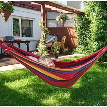 Anyoo Garden Cotton Hammock Comfort Up to 660lbs Portable