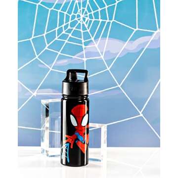 Simple Modern Spiderman Kids Water Bottle with Straw Lid | Marvel Insulated Stainless Steel Reusable...