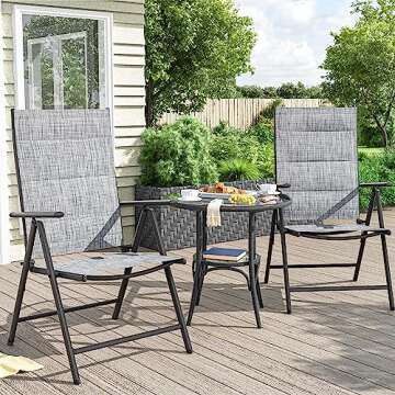 UDPATIO Folding Dining Chairs - Comfortable Outdoor Seating