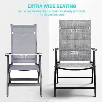 UDPATIO Folding Dining Chairs - Comfortable Outdoor Seating