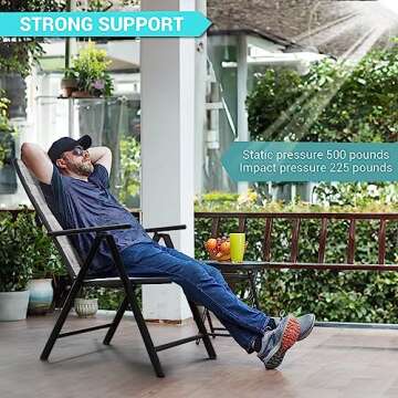 UDPATIO Folding Dining Chairs - Comfortable Outdoor Seating