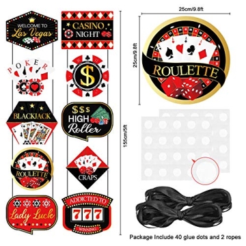 Las Vegas Action Sign Cutouts for Parties 10 Count