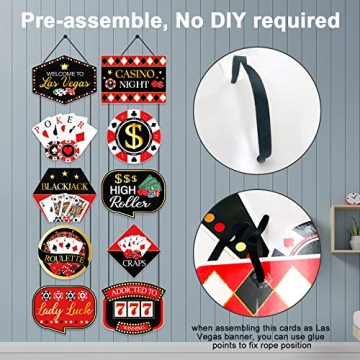 Las Vegas Action Sign Cutouts for Parties 10 Count