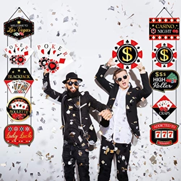 Las Vegas Action Sign Cutouts for Parties 10 Count