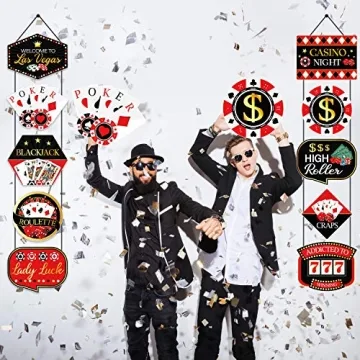 Las Vegas Action Sign Cutouts for Parties 10 Count