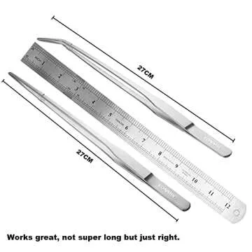 EONMIR Stainless Steel Feeding Tongs for Reptiles and Aquatics