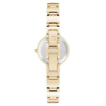 Anne Klein Women's Diamond-Accented Gold-Tone Watch